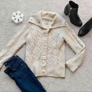 Sold L.L. Bean Cardigan Cream/Tan